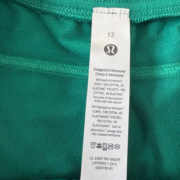 Lululemon Athletic Inner Glow High Rise Shorts 3” Cascade Green NWT Size 12 - Picture 7 of 8
